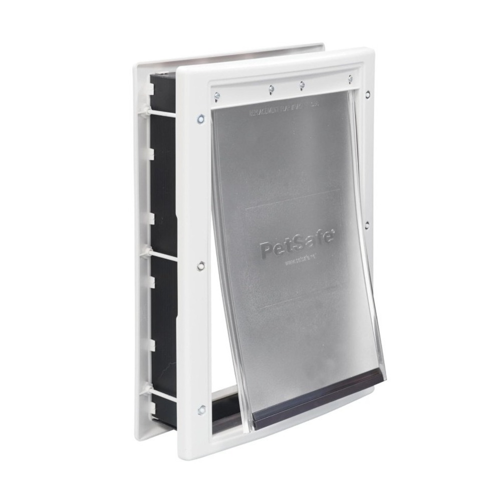 PetSafe Plastic Pet Door Medium Open Box White Frame 1-40 lb Pets